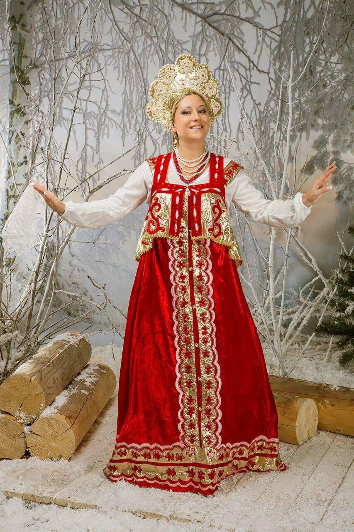 Girls in Slavic costumes in Weihai